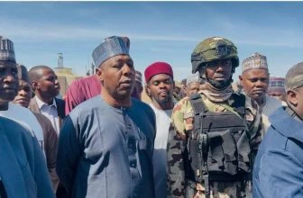 Zulum Visits Frontline Troops In Mairari, Inspects Dilapidated FGC Monguno