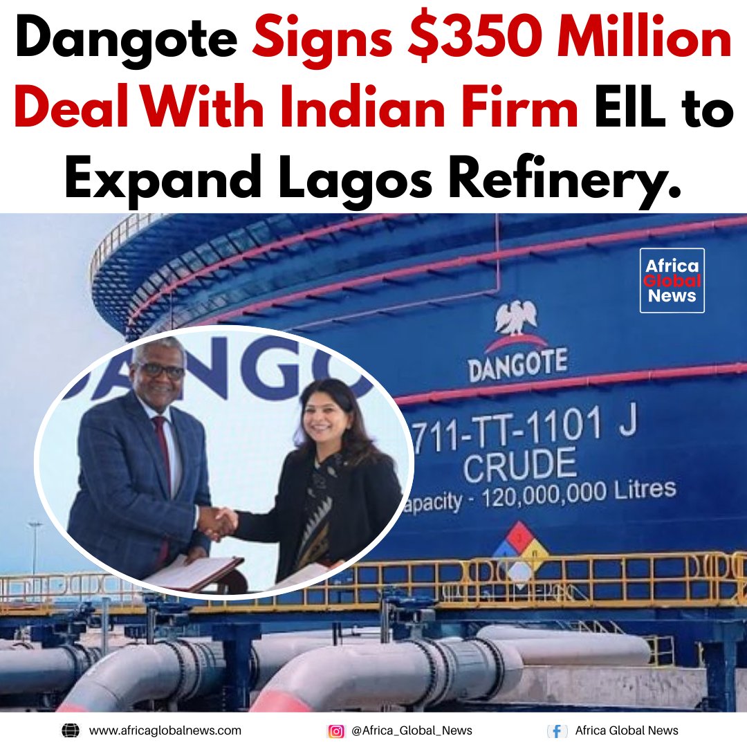 Africa’s richest man, Aliko Dangote, has signed a 350 million dollar deal with I