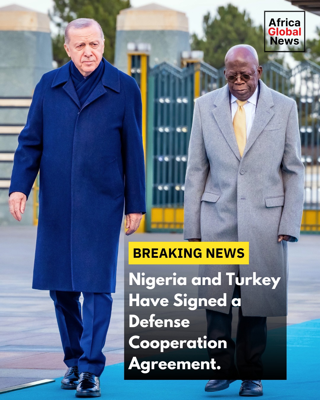 BREAKING NEWS: Nigeria and Turkey have signed a defence cooperation agreement. 1 BREAKING NEWS: Nigeria and Turkey have signed a defence cooperation agreement, s