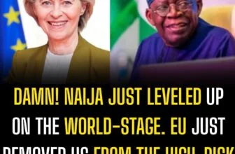 Damn! Naija just leveled up on the world-stage. EU just  removed us from the hig