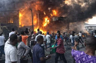 Fire Razes Building In Lagos • Channels Television