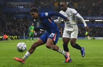 Wesley Fofana in action for Chelsea.