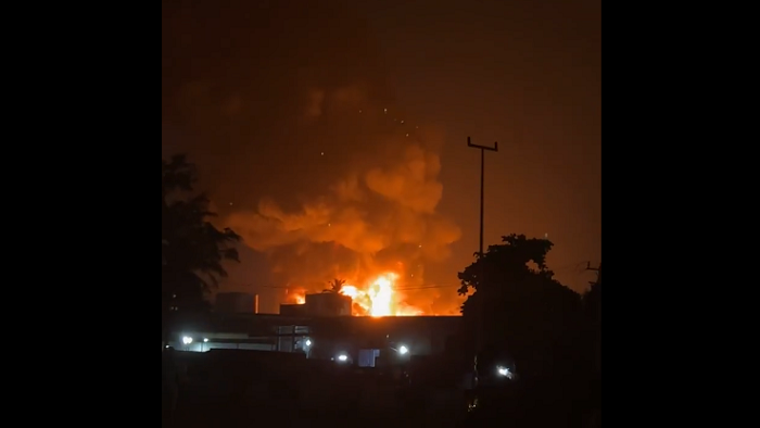 JUST IN: Fire guts Amuwo Odofin Industrial Estate 1 fire