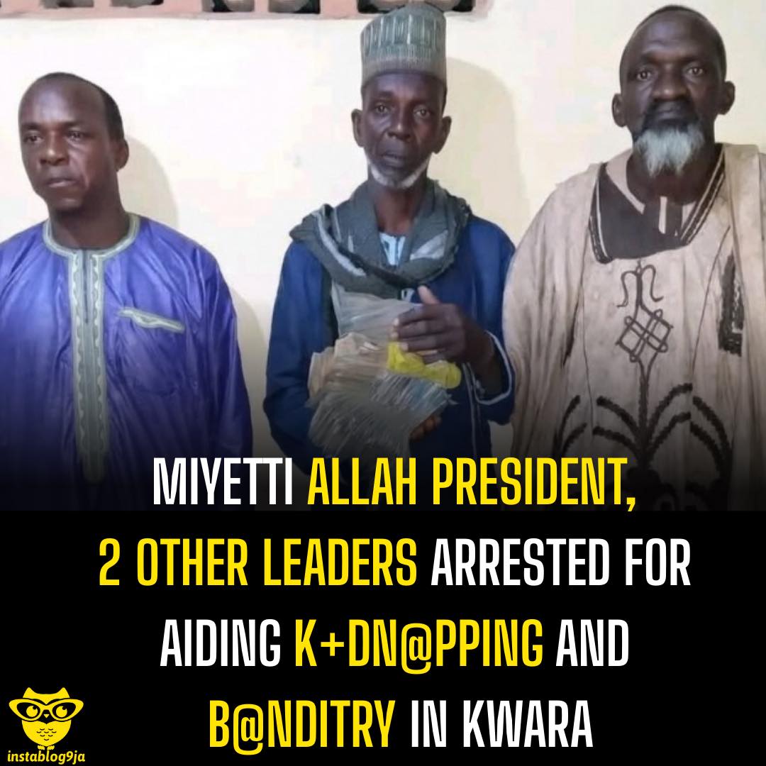Miyetti Allah President, 2 other Leaders Arrested for aiding Kidnapping and Banditry 1 Miyetti Allah President, 2 other Leaders Arrested for aiding K+dn@pping and B@nd