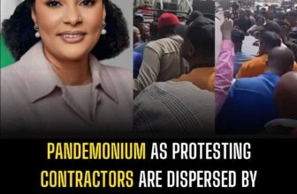 Pandemonium as Protesting Contractors Are Dispersed by G¥nsh+ts from Minister of