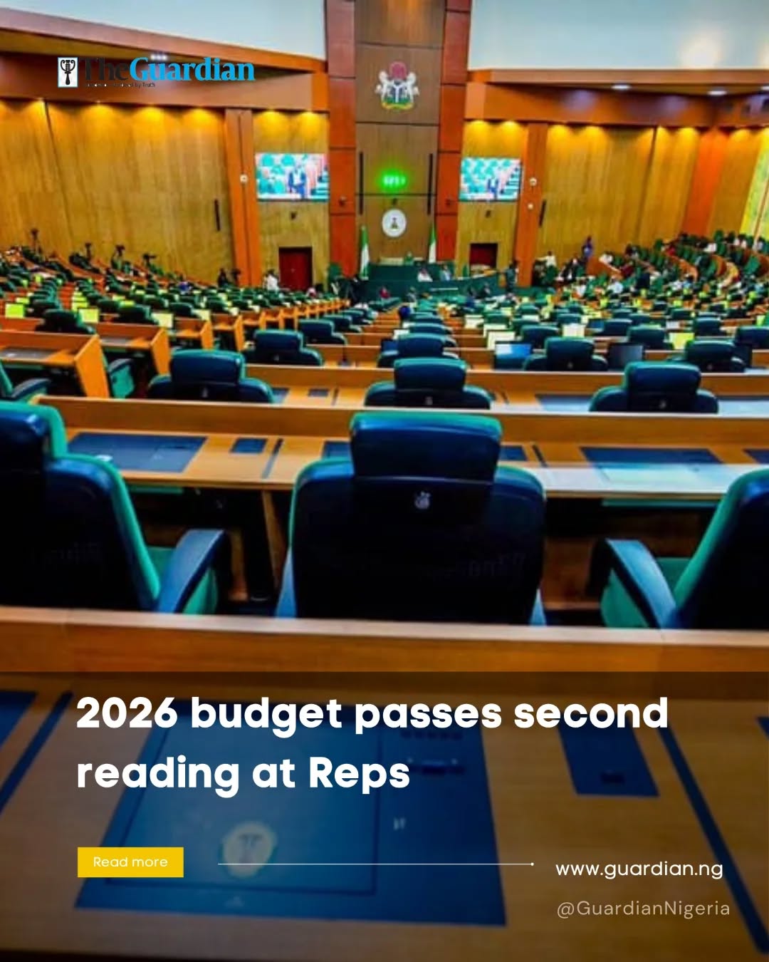 The 2026 appropriation bill on Thursday passed second reading at the House of Re