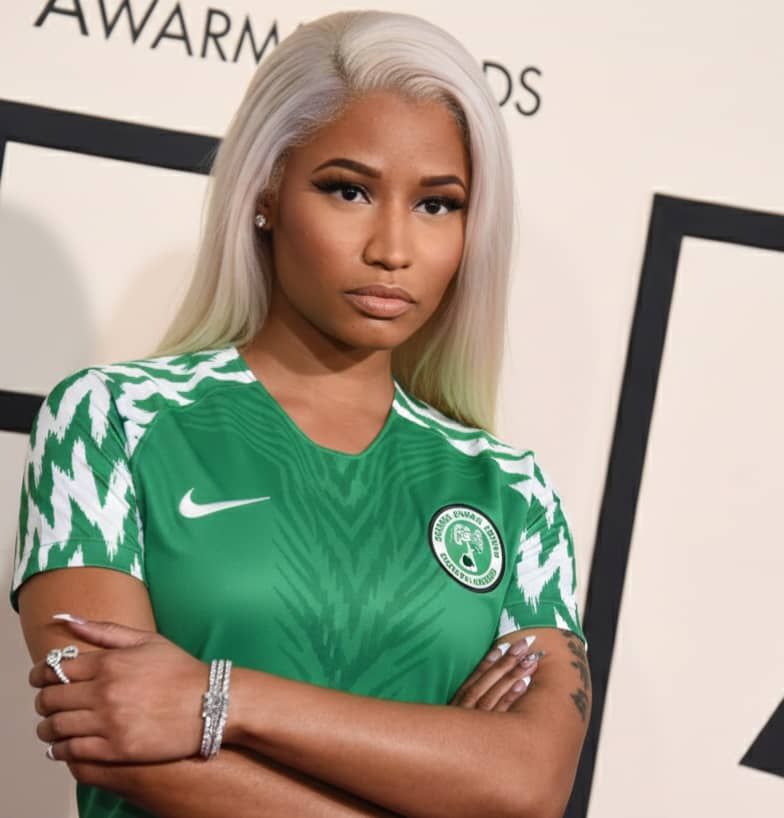 The look on Nicki Minaj’s face after coming to Morocco to watch the Super Eagles