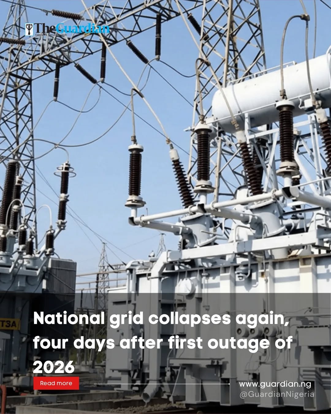 The national grid has suffered another system collapse on Tuesday, plunging seve