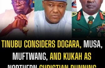 Tinubu Considers Dogara, Musa, Mutfwang, and Kukah as Northern Christian Running