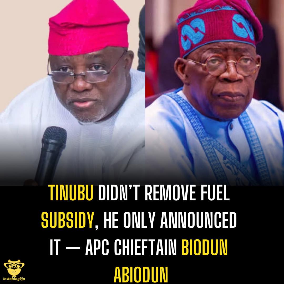 Tinubu Didn’t Remove Fuel Subsidy, He Only Announced It — APC Chieftain Biodun A