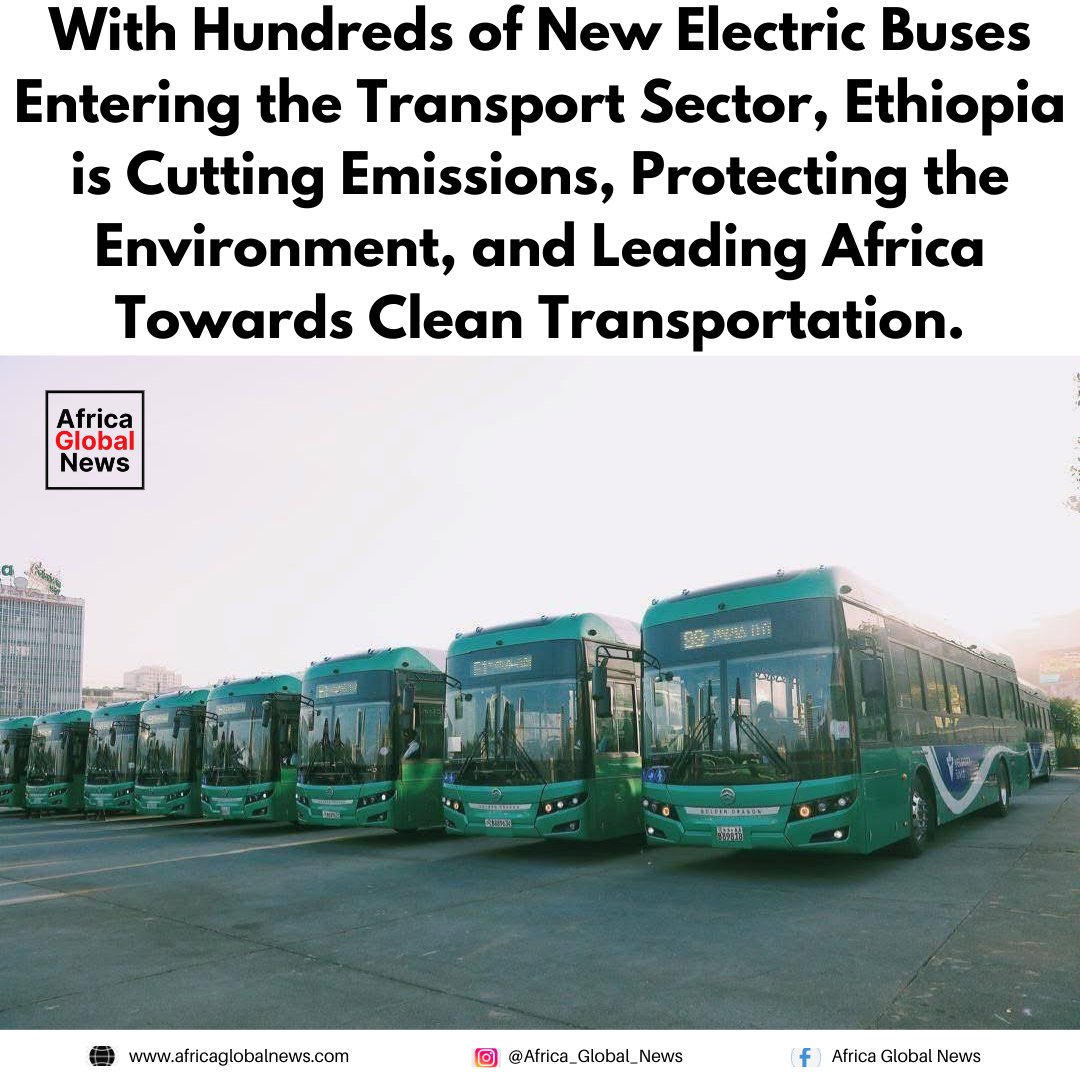 With hundreds of new electric buses entering public transport, Ethiopia is cutti