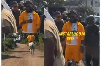 Fans were left stunned after spotting Burna Boy riding a horse moments after ste