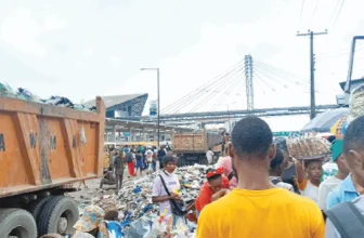 Food Sold Near Overflowing Refuse