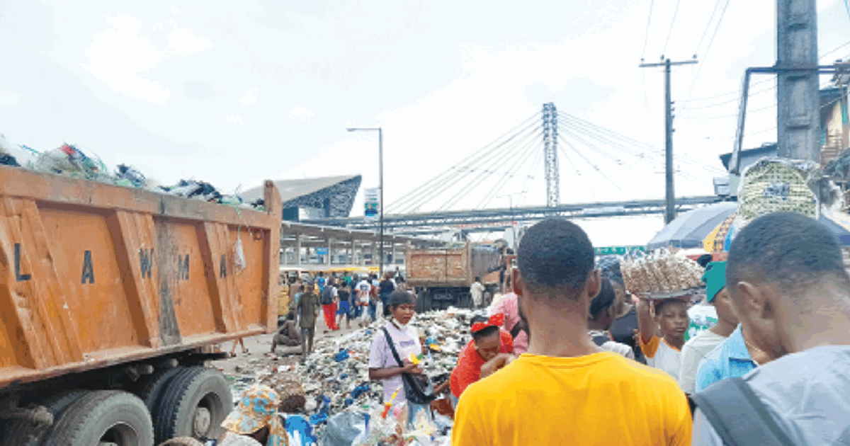 Food Sold Near Overflowing Refuse