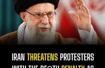Iran threatens protesters with the de@th penalty as crackdown intensifies.