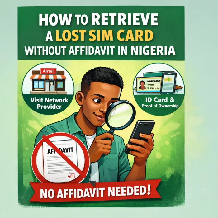 How to retrieve a lost SIM card without affidavit in Nigeria