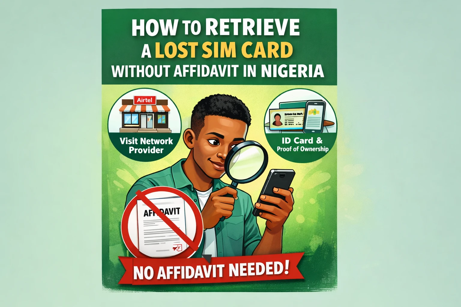 How to retrieve a lost SIM card without affidavit in Nigeria