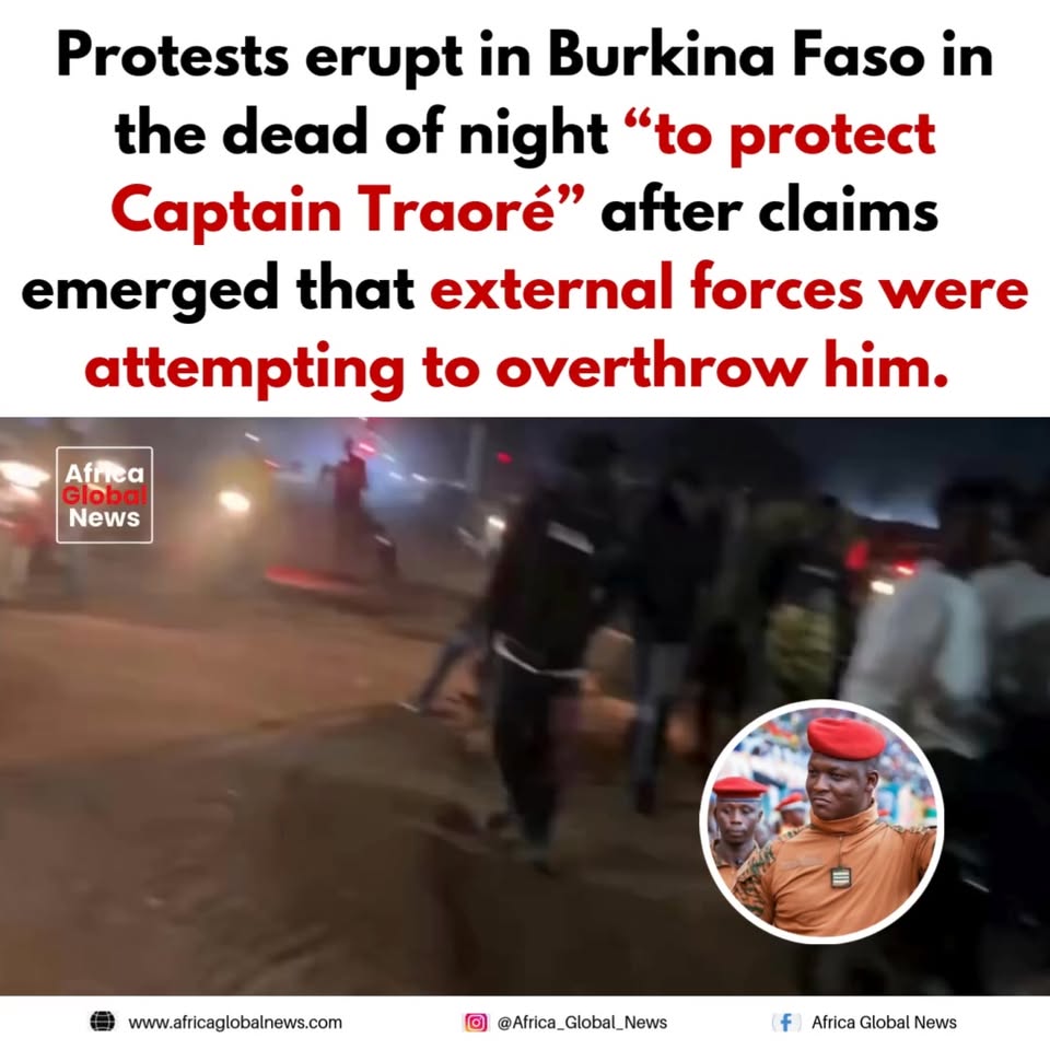 Protests erupted in Burkina Faso in the dead of night, with demonstrators saying