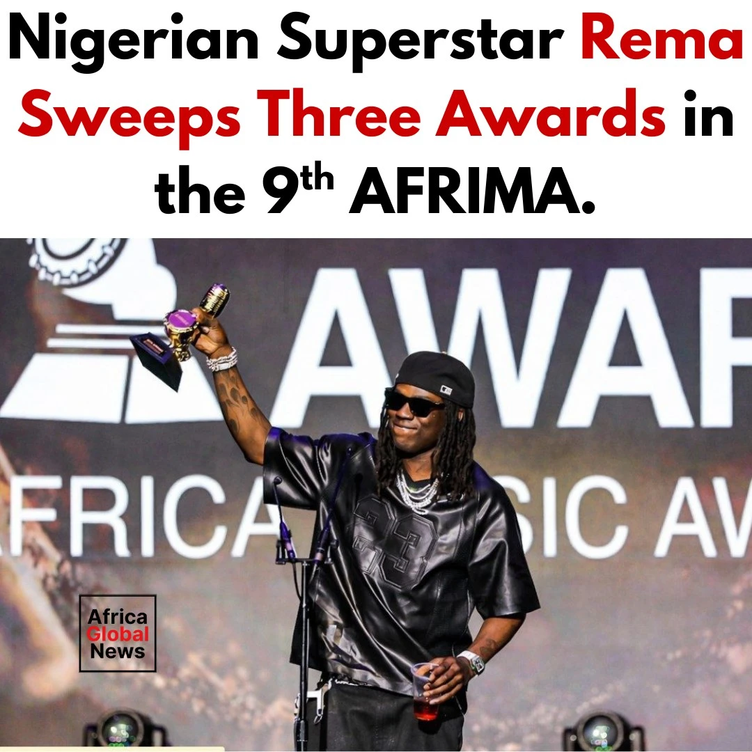 Rema had an unforgettable night at the 9th AFRIMA Awards, walking away with mult