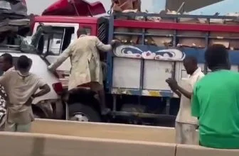 Truck Nearly Crushes Family in Ghastly Otedola Bridge Crash