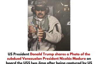 U.S. President Donald Trump has shared a photo he claims shows Venezuelan Presid