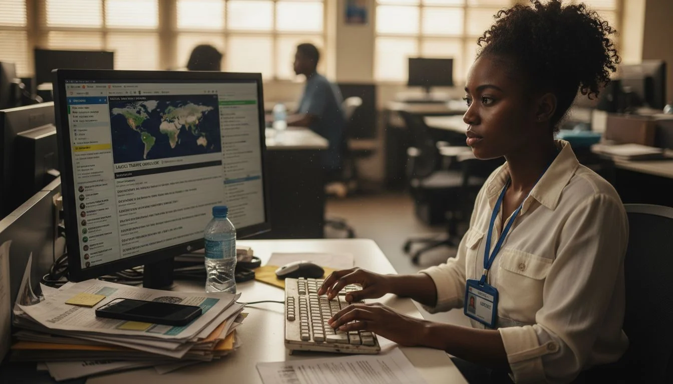 Fake News and Its Impact on Social Media 1 Journalist checking news on messy newsroom desk