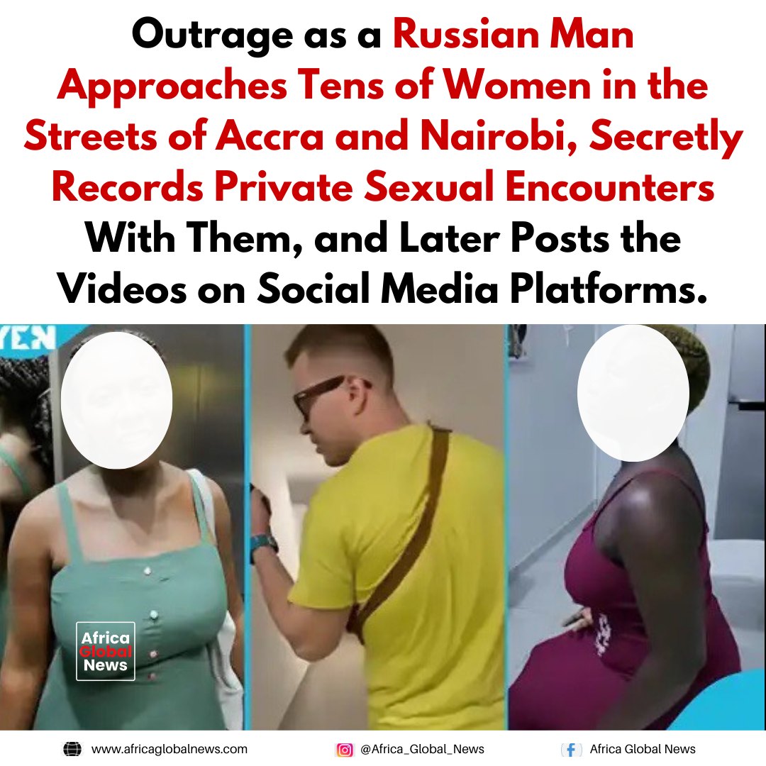 Anger is spreading online after a Russian man was accused of approaching tens of