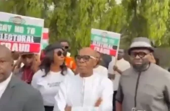 Breaking: Amaechi joins Abuja protest