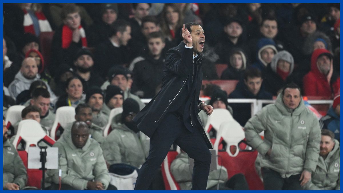 Liam Rosenior on the touchline against Arsenal.