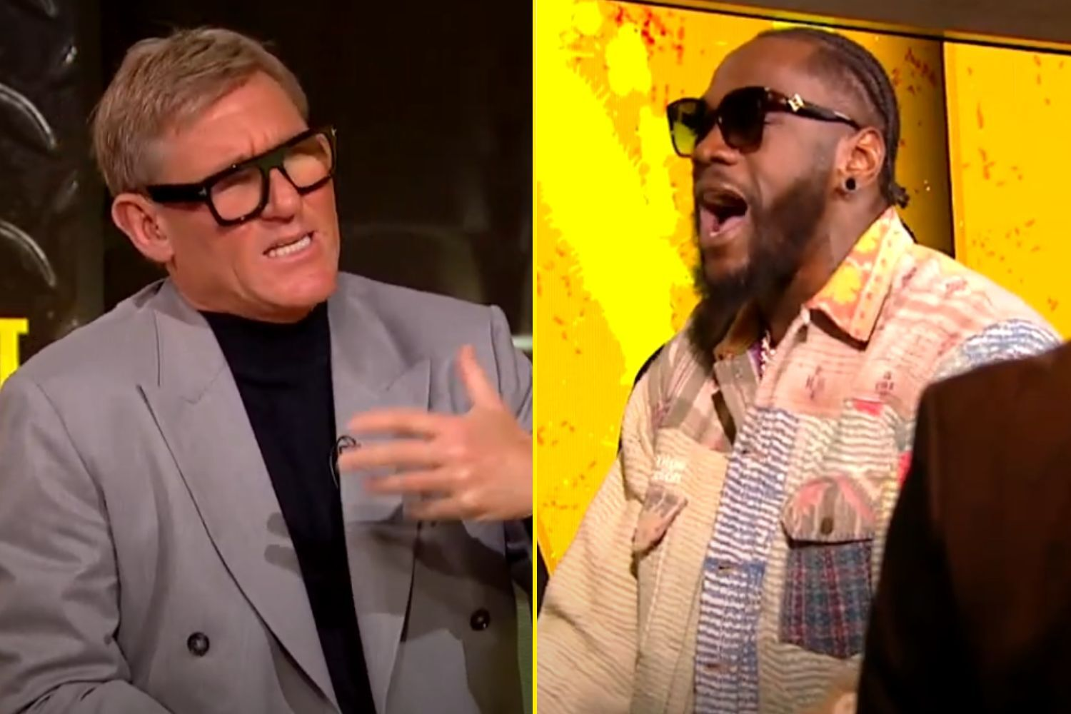 Deontay Wilder rages at Simon Jordan and storms off mid-interview over Tyson Fury question