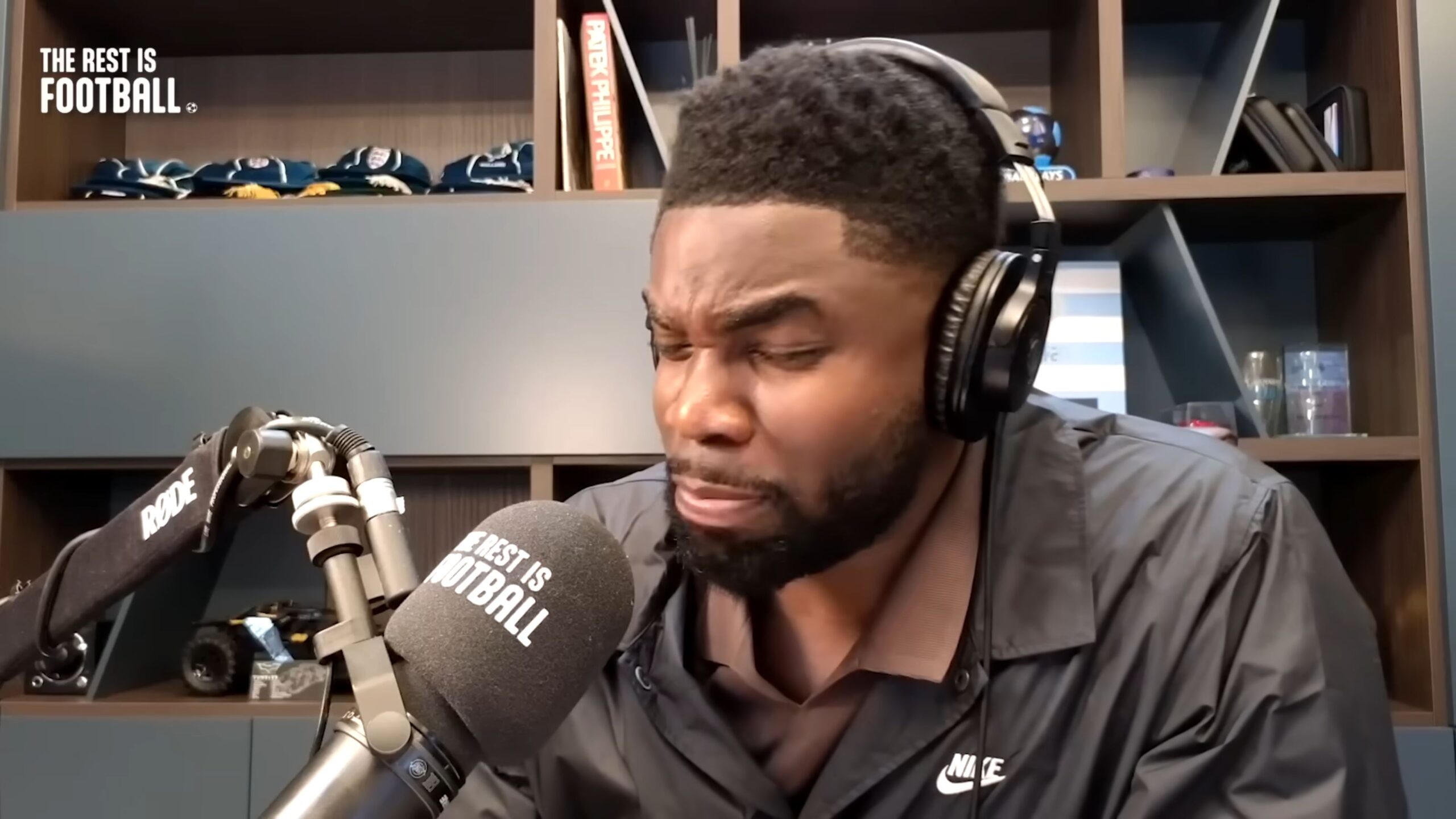 Micah Richards speaking on the Rest is Football.