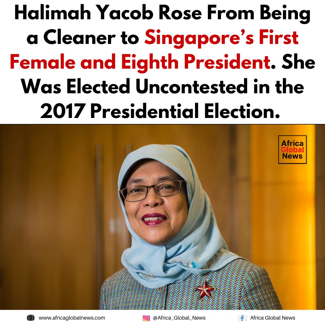 Halimah Yacob rose from humble beginnings, including work as a cleaner, to becom
