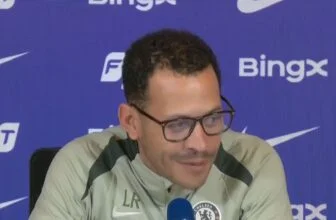 Liam Rosenior speaks in the press conference ahead of West Ham.