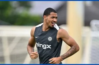 Levi Colwill in Chelsea training. (Photo by Chris Lee/Chelsea FC)