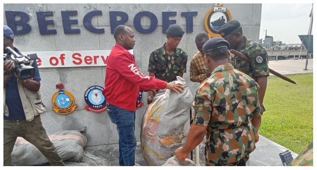 Navy Hands Over 500kg Of Suspected Cannabis To NDLEA • Channels Television 10 Navy Hands Over 500kg Of Suspected Cannabis To NDLEA • Channels Television