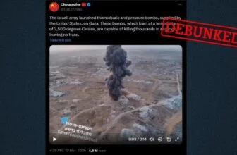 No, this video does not prove Israel used a thermobaric bomb in Gaza