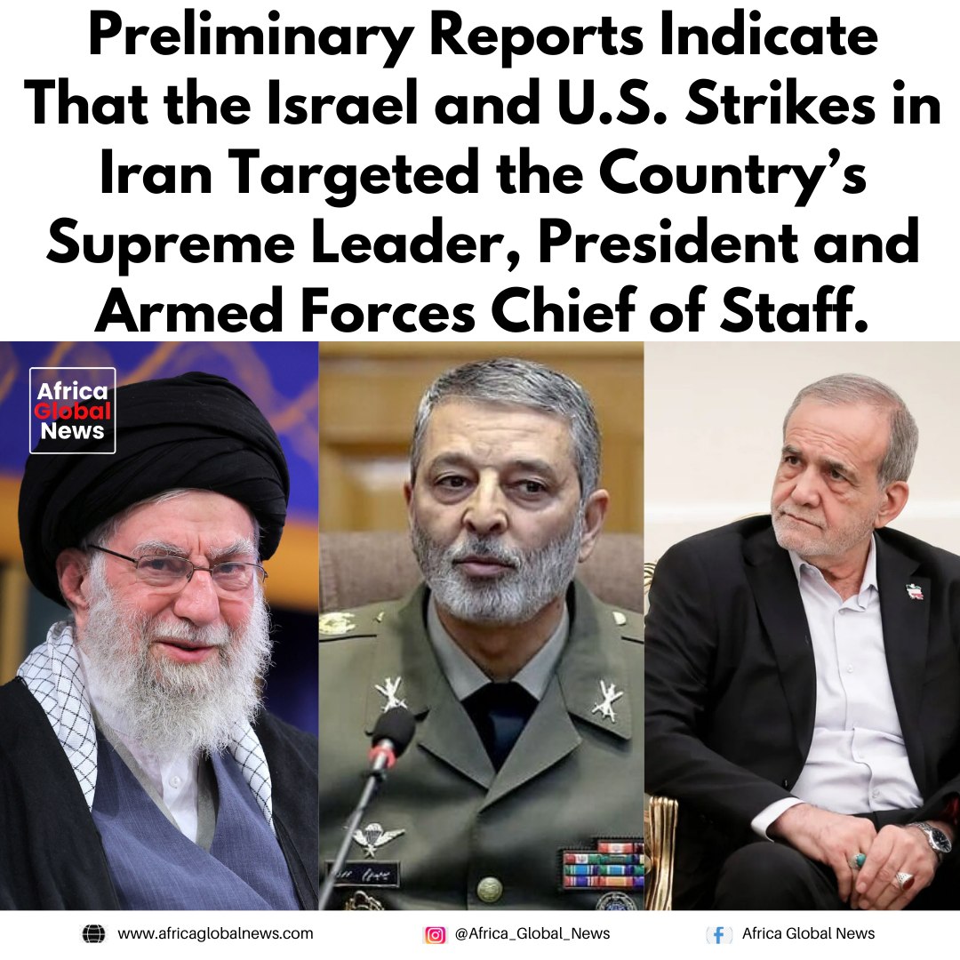 Coordinated strikes by Israel and the United States targeted senior leadership figures 1 Preliminary reports indicate that coordinated strikes by Israel and the United S