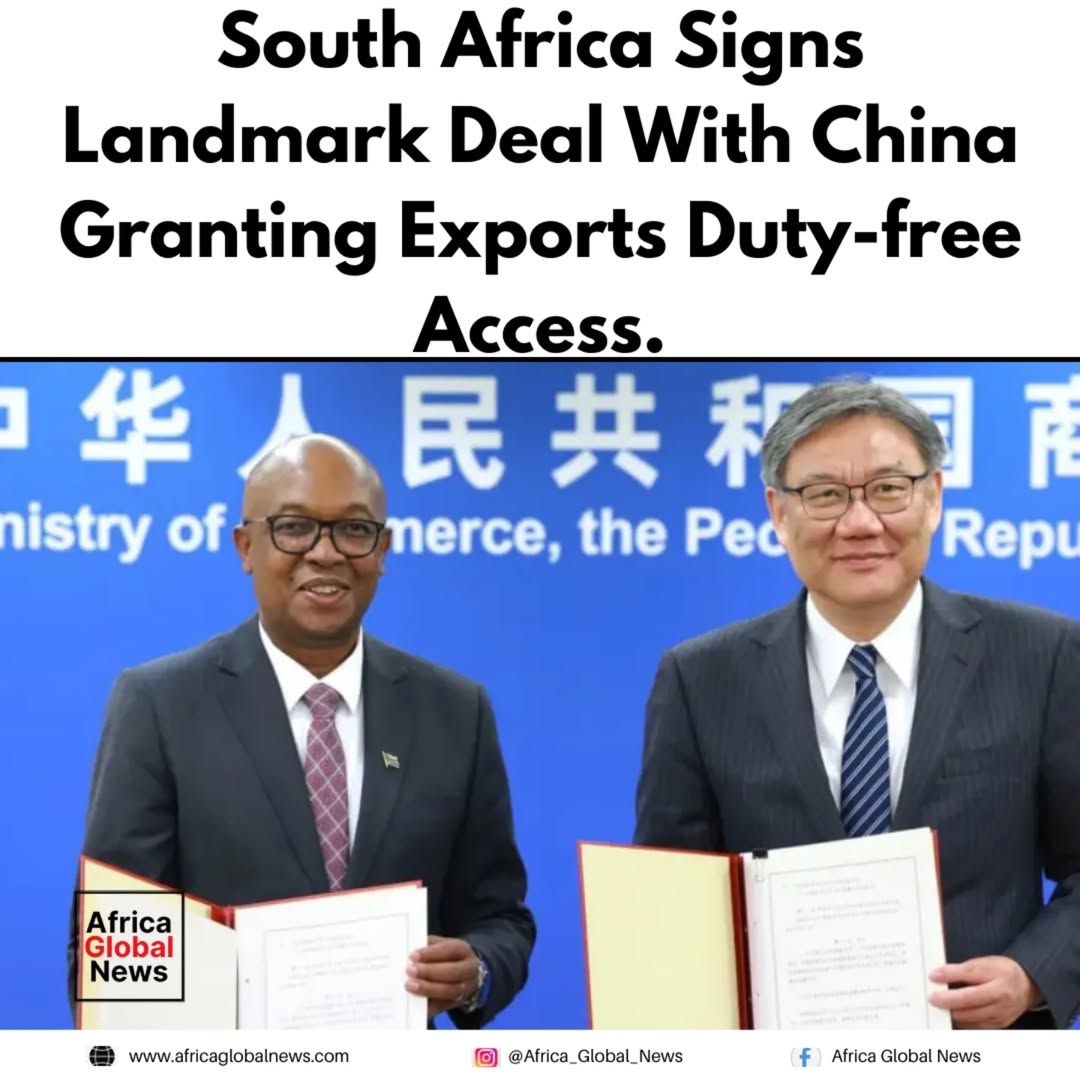 South Africa and China have signed the China–Africa Economic Partnership Agreeme