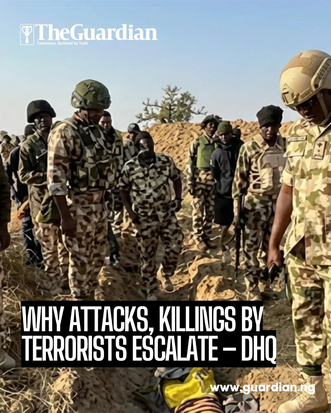 The Defence Headquarters (DHQ) has explained that the escalation in attacks and