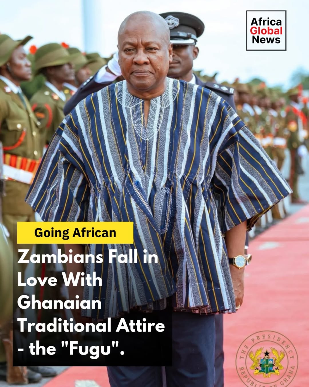 Zambians are embracing Ghanaian traditional attire, Fugu, following the recent v