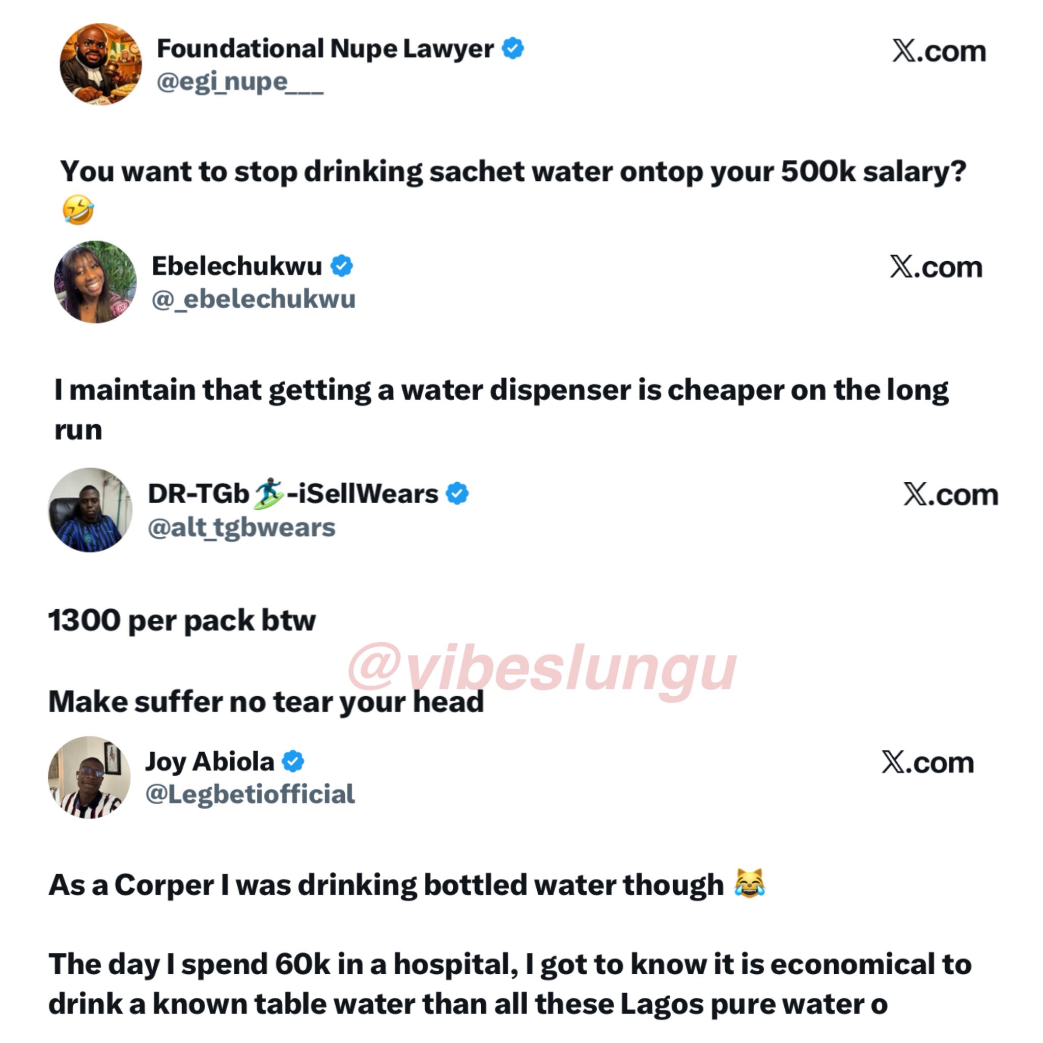 ₦500k salary and you’re still loyal to sachet water? Nigerians are not smiling 3 ₦500k salary and you’re still loyal to sachet water? Nigerians are not smiling i