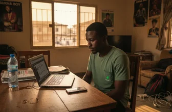 Young man tracking Nigeria trending topics