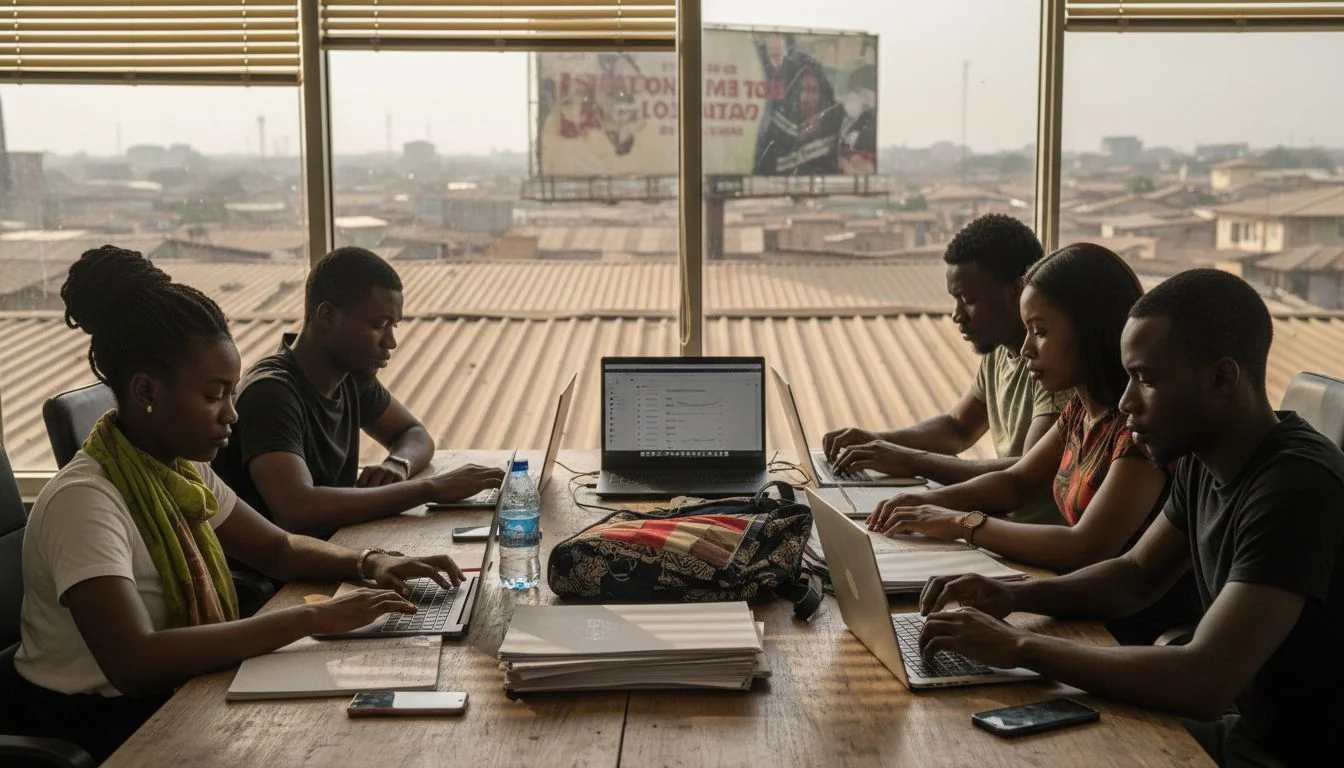 Digital ads impact in Nigeria: boost brands in 2026 1 Nigerian marketing team working on digital ads