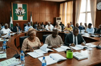 Nigerian lawmakers in formal legislative session