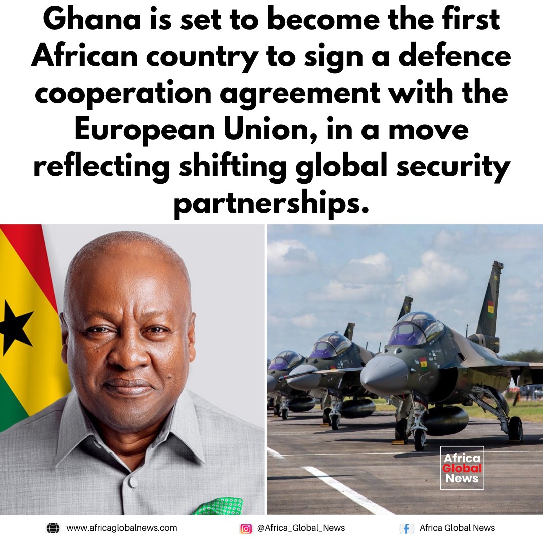 Ghana to sign defence cooperation agreement with the European Union 1 Ghana is set to become the first African country to sign a defence cooperation a