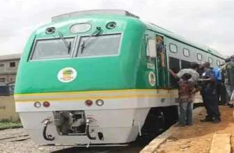 Passengers embarking on a train