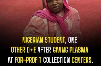 Nigerian Student, One Other D+e After Giving Plasma at For-Profit Collection Cen