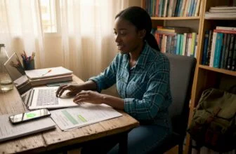 Student preparing Nigerian scholarship documents
