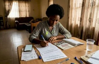 Student preparing Nigerian university admission forms
