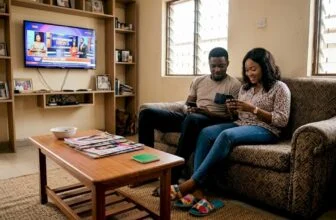Nigerian youth following entertainment news at home